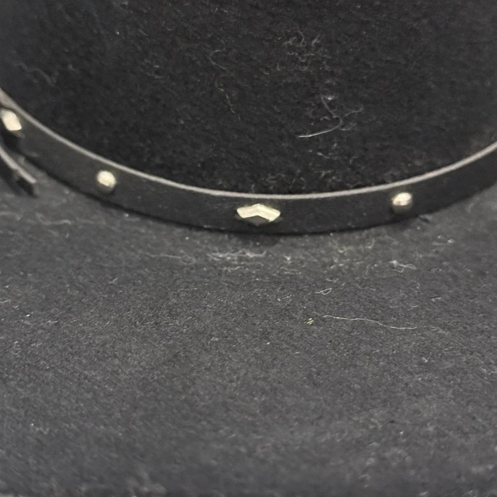 Vintage Stallion Stetson XX Premium Wool Black Cowboy Western Hat Size 6 7/8